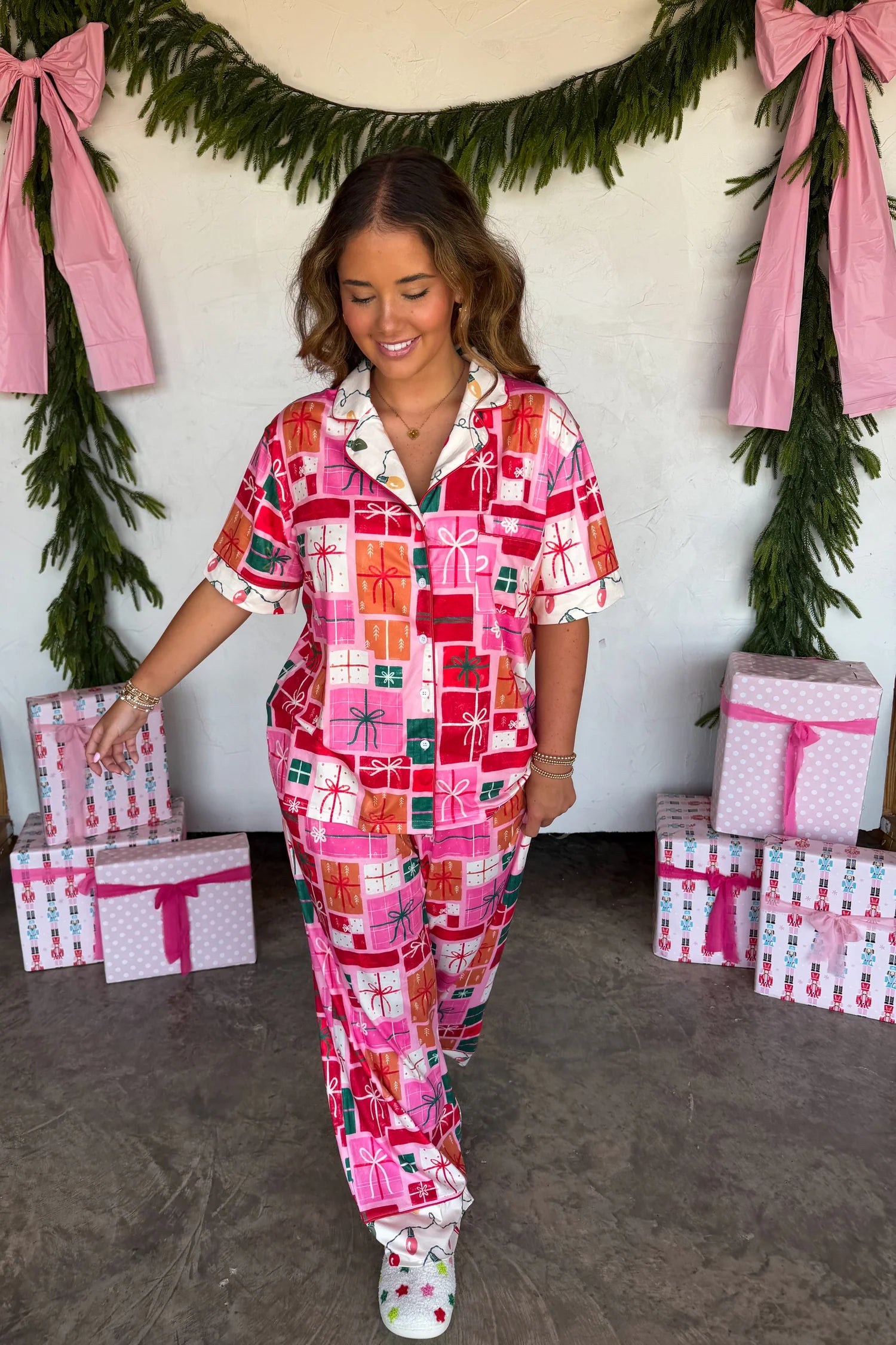 Christmas Morning Luxe PJ Set- Presents