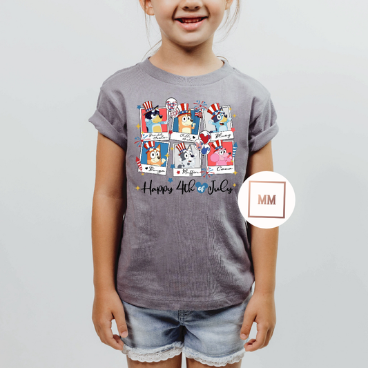 Toddler/Youth Happy 4th of July Tee