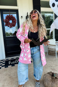 The Boo Crew Cloud Cardigan- Pink Ghost