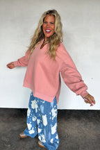 The Lived in Oversized Pullover - Pink