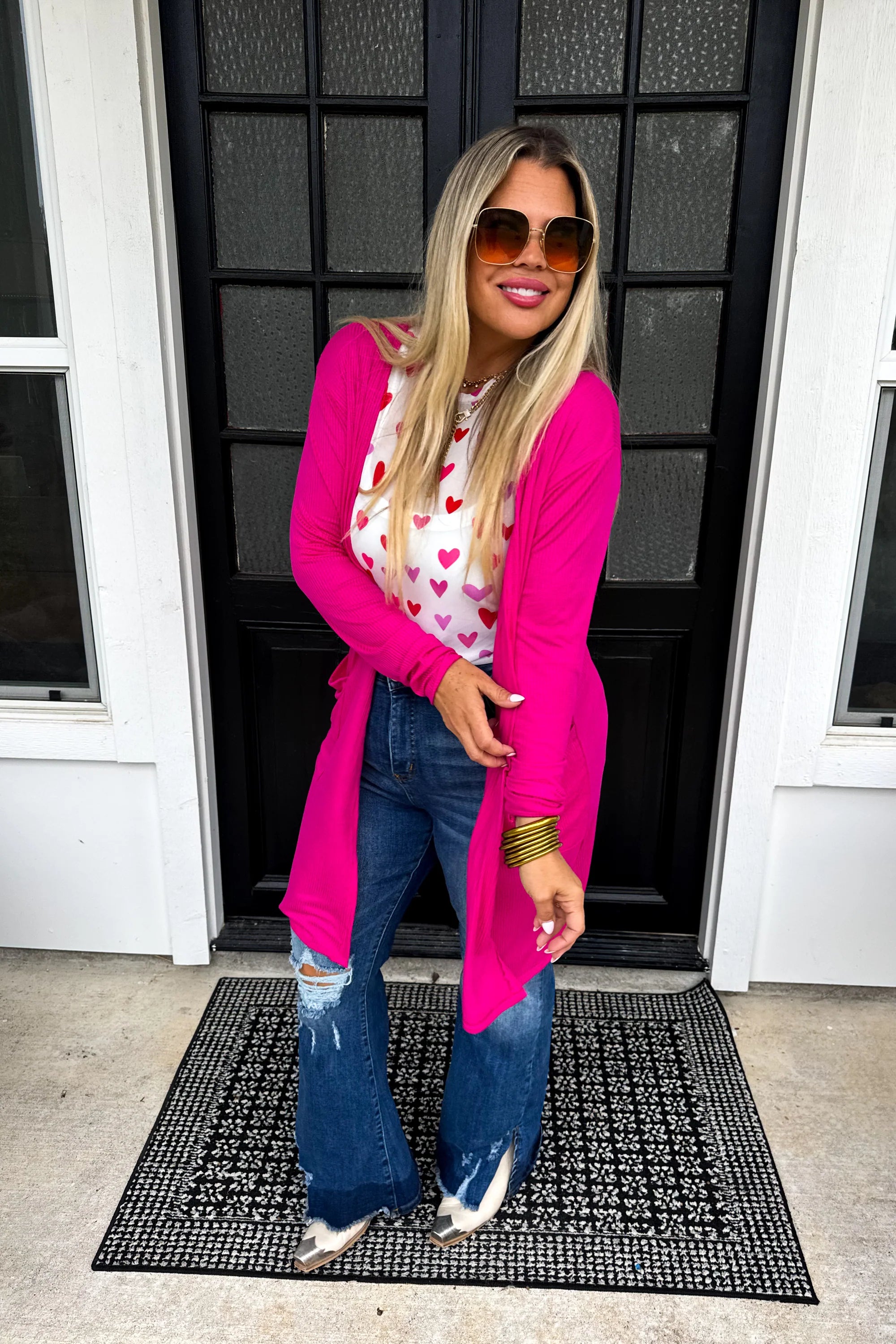 The Pop Off Pink Cardigan