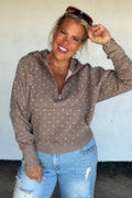 Easy Does It Pullover- Polka Dot