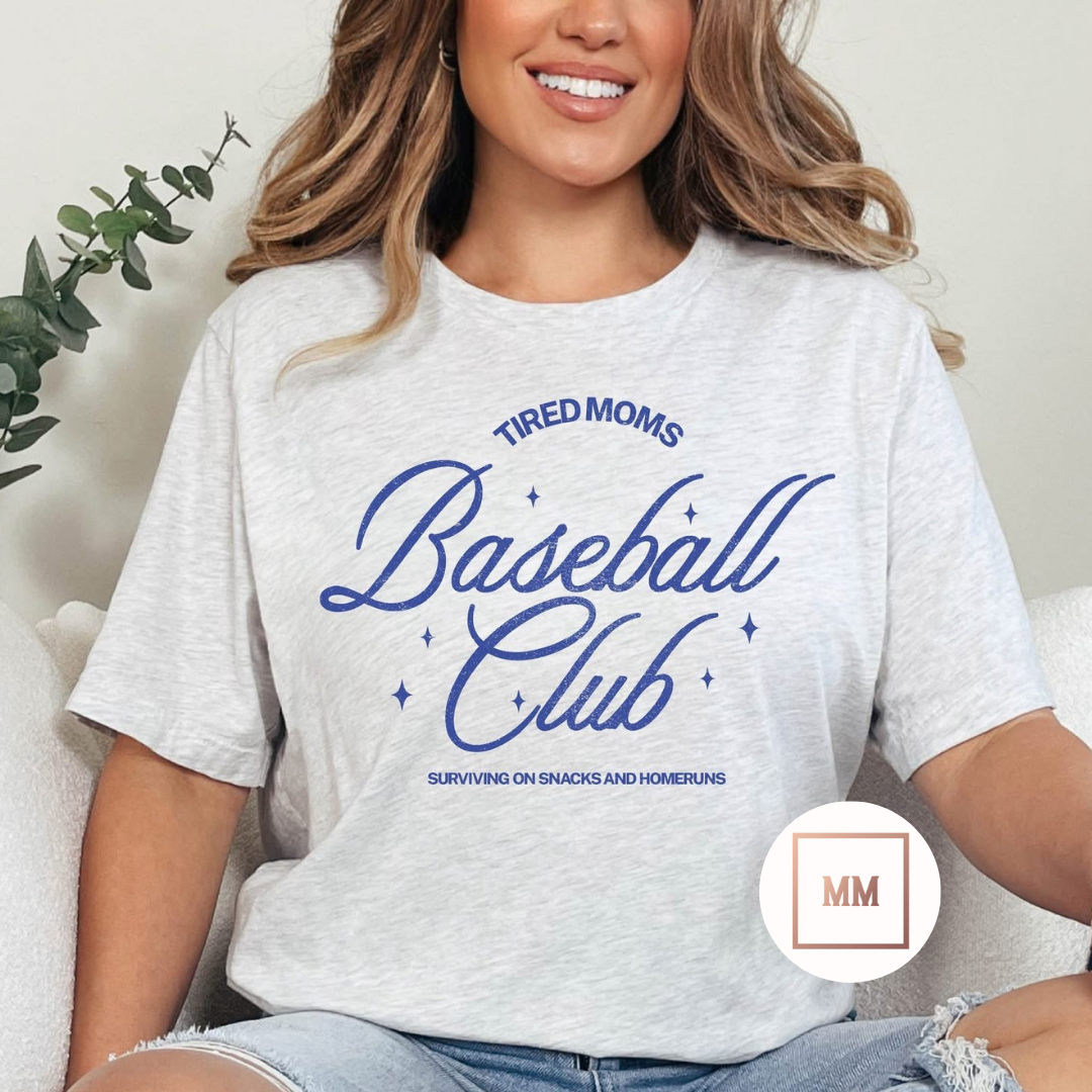 Tired Mom Baseball Club Tee
