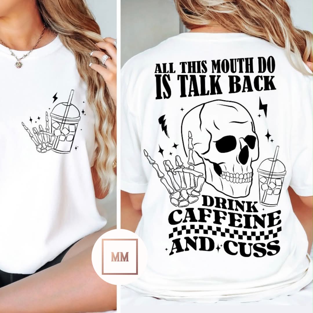 Sassy Skeleton Caffeine Club Tee