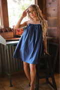The Dockside Darling Dress- Blue