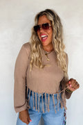 Fringe With Benefits Top - Mocha