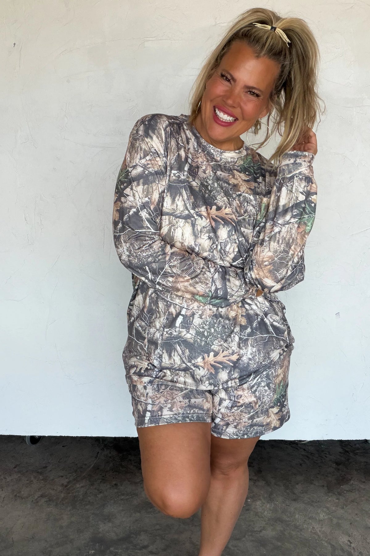 Cozy in Camo Lounge Set