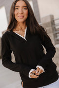 Midnight Lace Ampersand Henley Hoodie