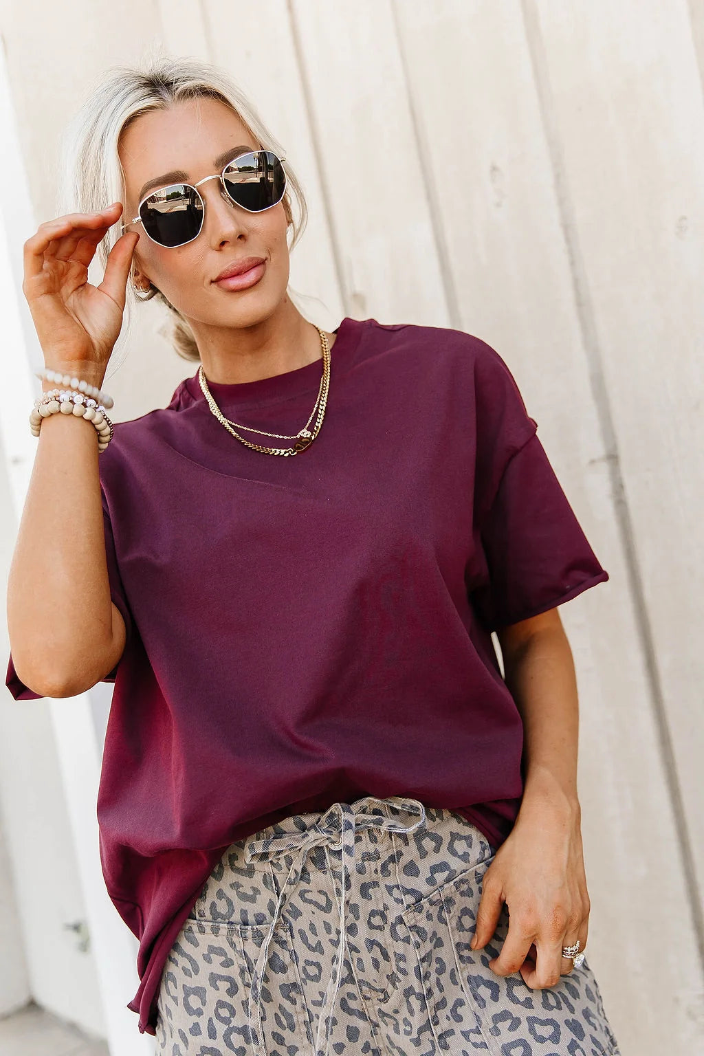 Merlot Ampersand Boyfriend Tee *PREORDER*