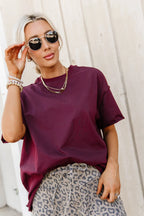 Merlot Ampersand Boyfriend Tee *PREORDER*