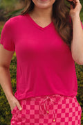 Hot Pink Basic Babe Tee
