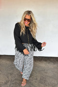 Fringe With Benefits Top - Black