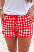 Red Gingham Everyday Shorts