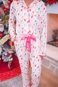 Wrapped in Lights Ruffle Pajama Set