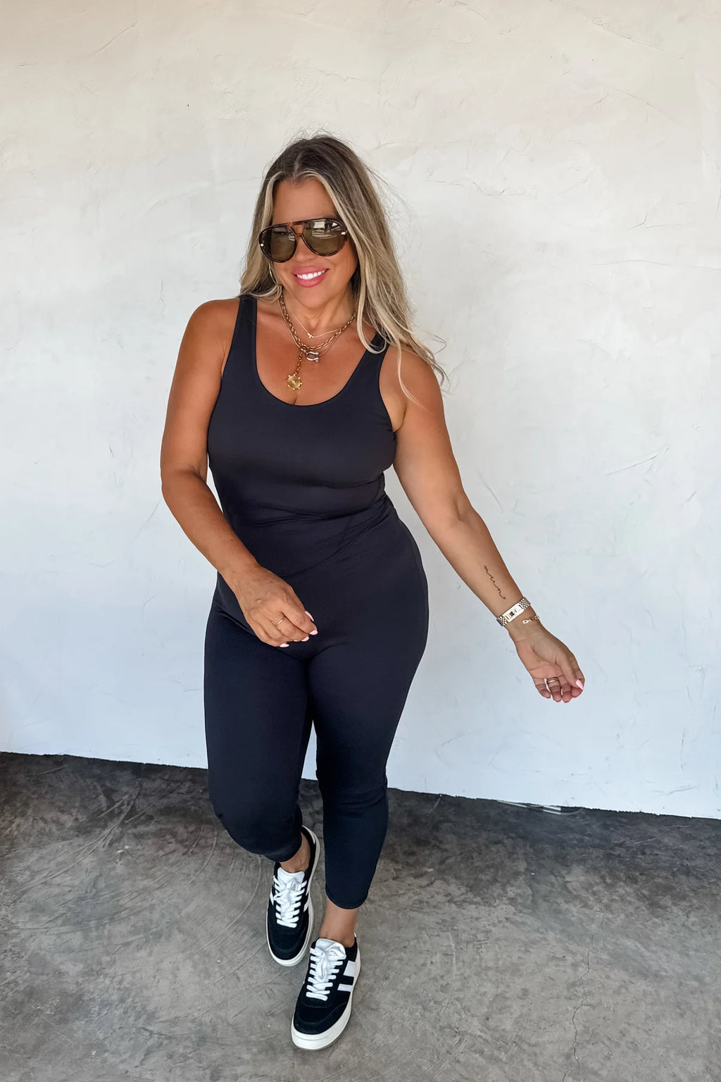 Out and About Yoga Romper - Black