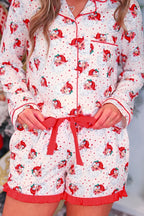 Vintage Santa Ruffle Pajama Set