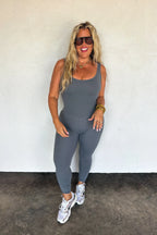 Out and About Yoga Romper - Slate