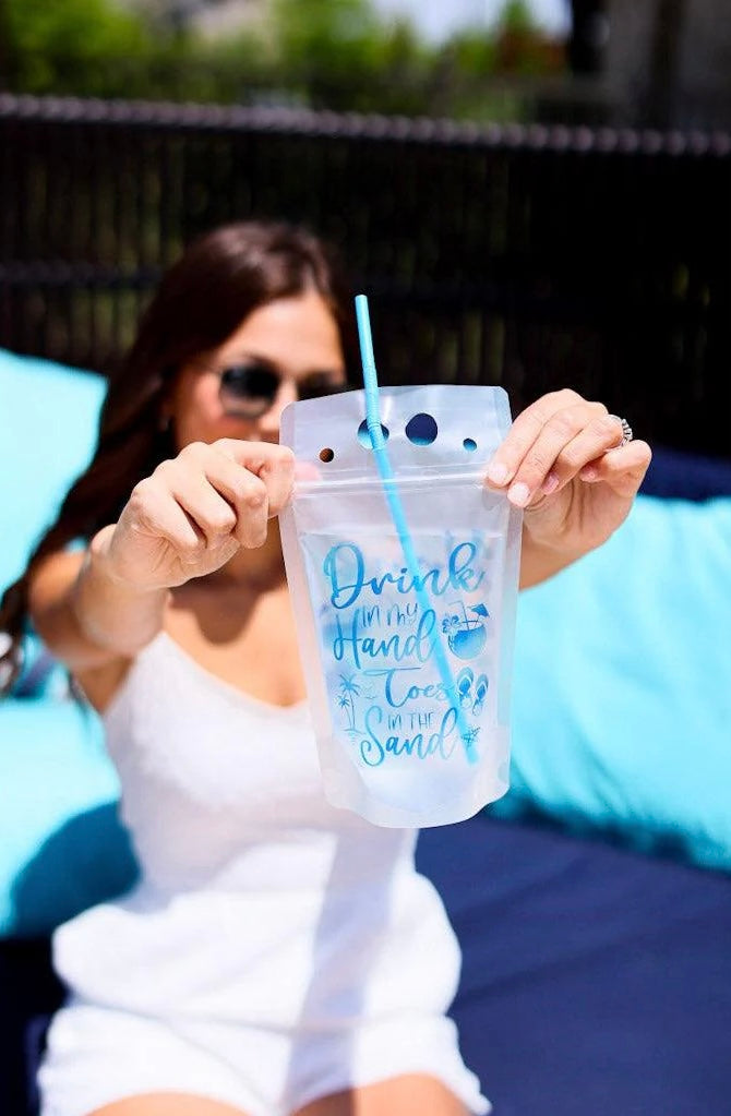 Toes In The Sand Reusable Drink Pouch