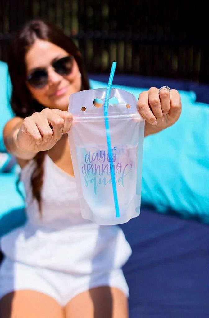 Day Drinking Squad Reusable Drink Pouch