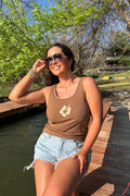 The Hibiscus Queen Tank- Mocha
