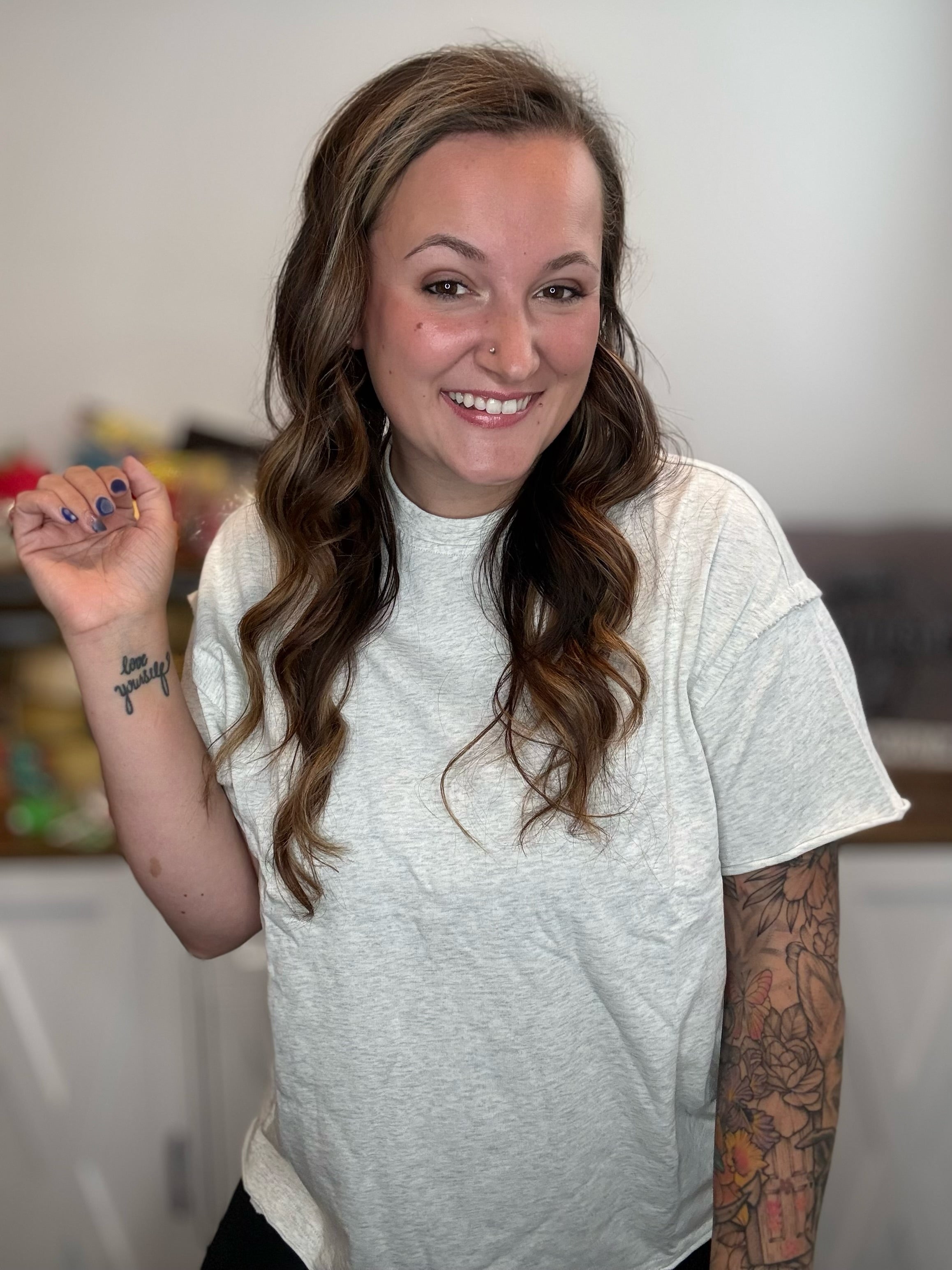 Oatmeal Ampersand Boyfriend Tee