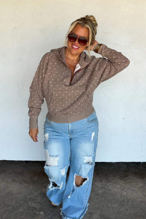 Easy Does It Pullover- Polka Dot