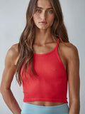 Summer Tide Halter Top- Tomato