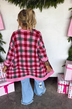 Cozy Christmas Cloud Cardigan- Plaid