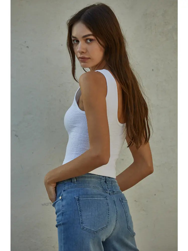 Salty Air Reversible Tank- White