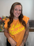 Lake Weekend Tee- Orange
