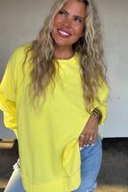The Everyday Washed Pullover - Yellow