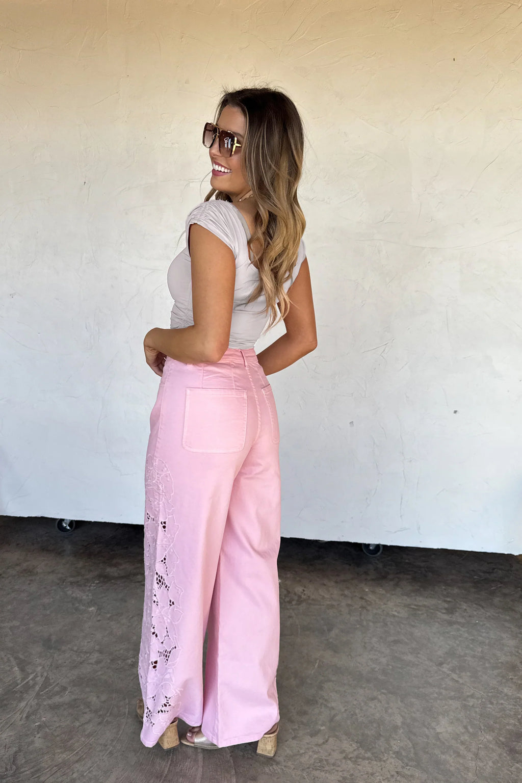 The Floral Charm Blakeley Jeans- Pink