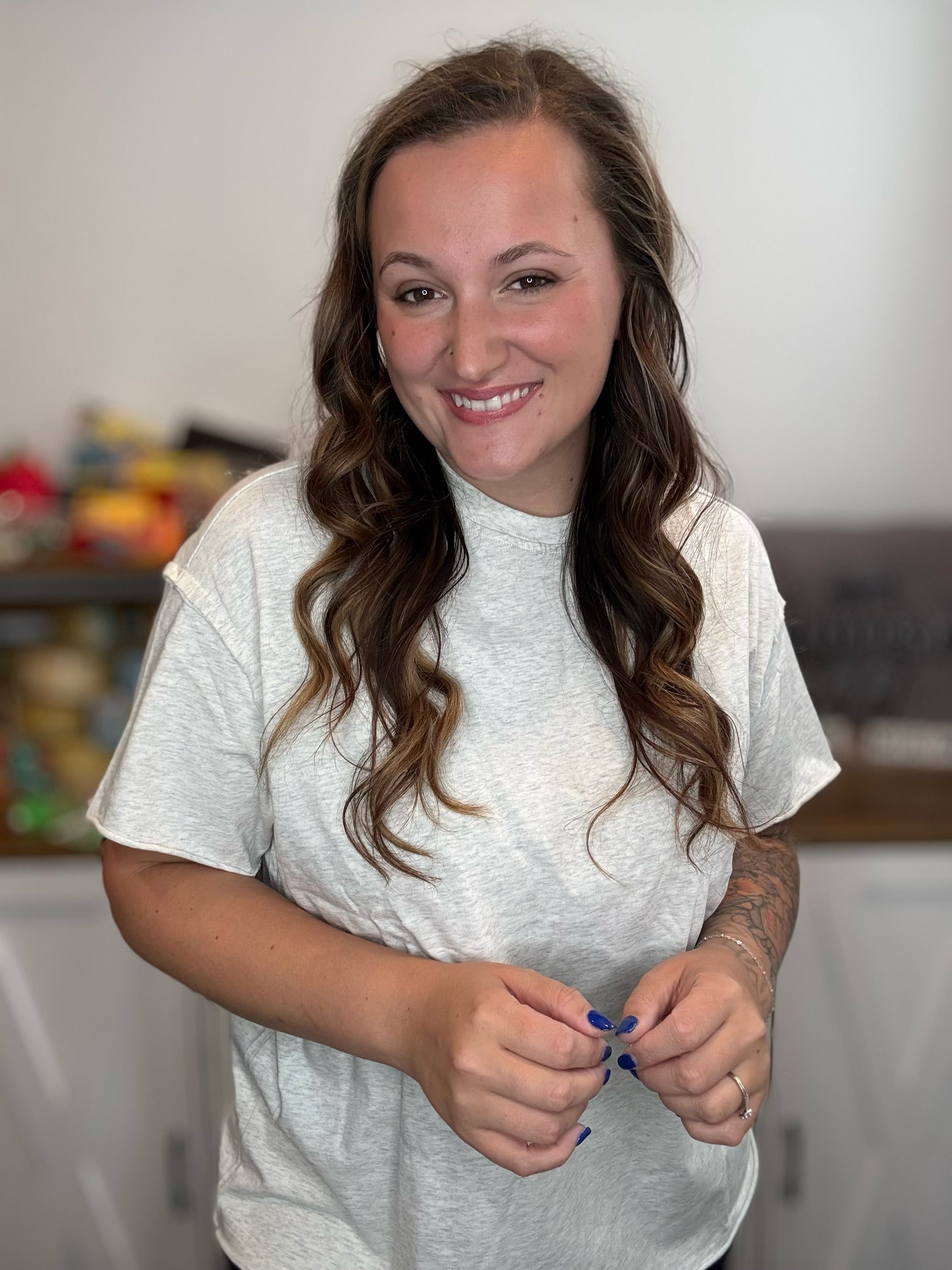 Oatmeal Ampersand Boyfriend Tee