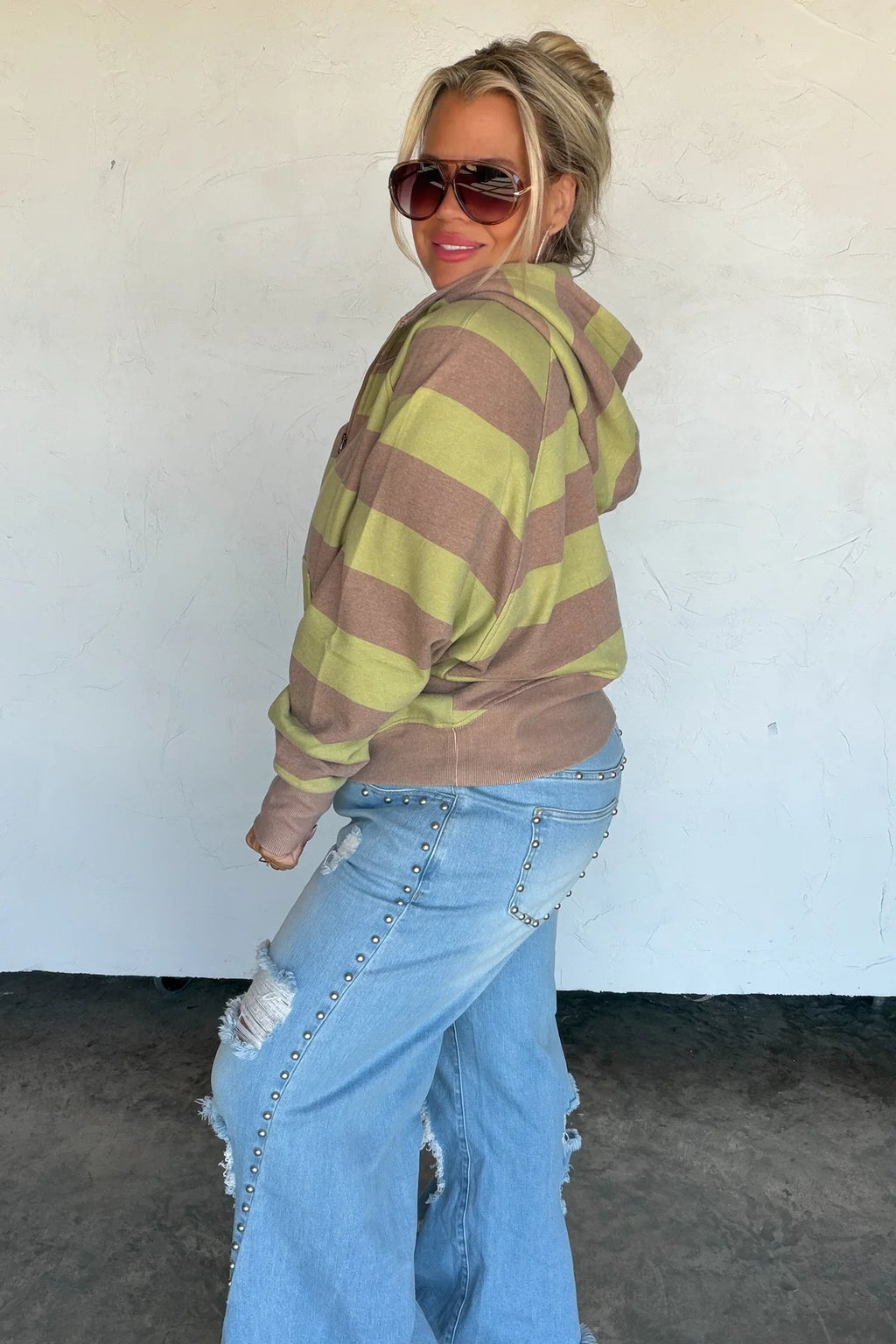 Easy Does It Pullover- Striped