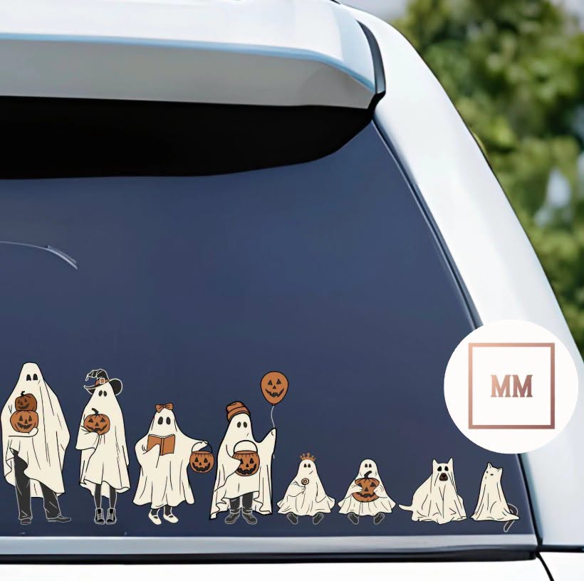 Spooky Ghost Family Decal