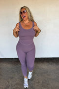 Out and About Yoga Romper - Lilac