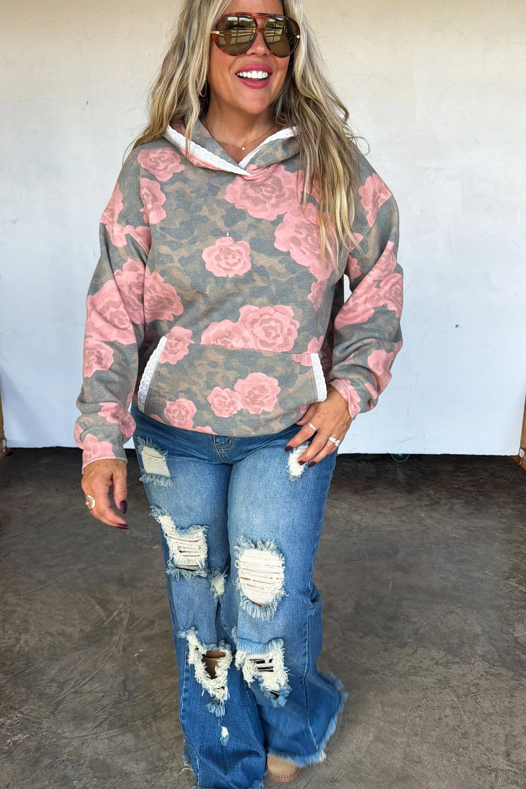 Vintage Rose Hoodie