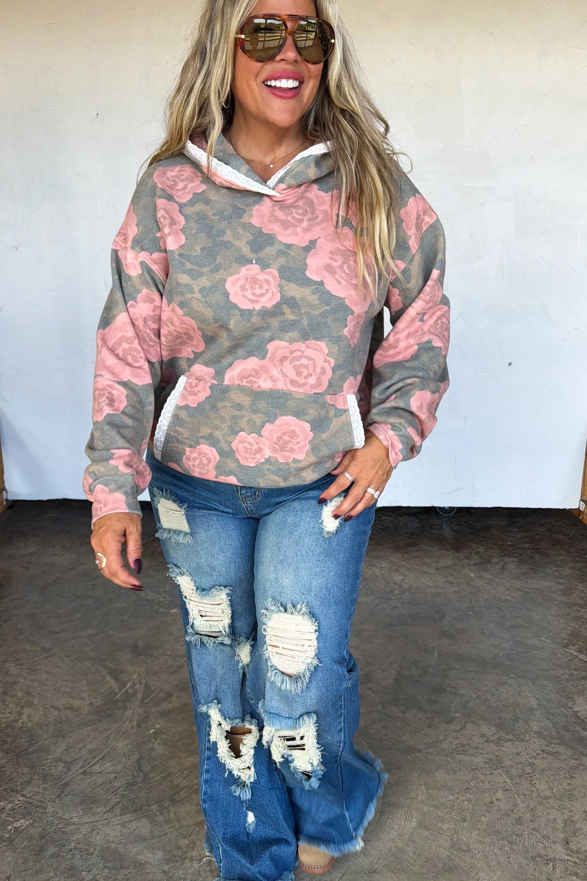 Vintage Rose Hoodie