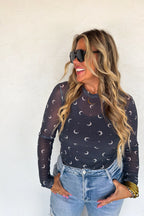 The Dress It Up Mesh Top- Moon