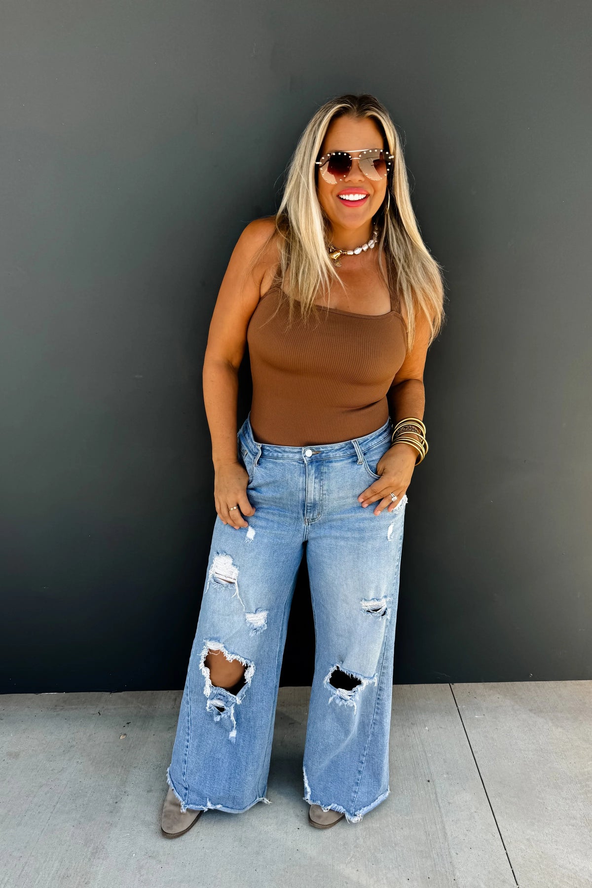 The Effortless Distressed Dad Jeans