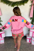 Merry & Bright Sweatshirt- Pink