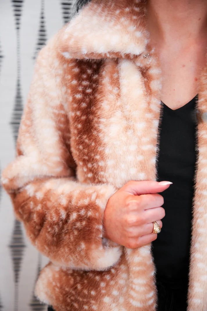 Oh Deer Faux Fur Jacket