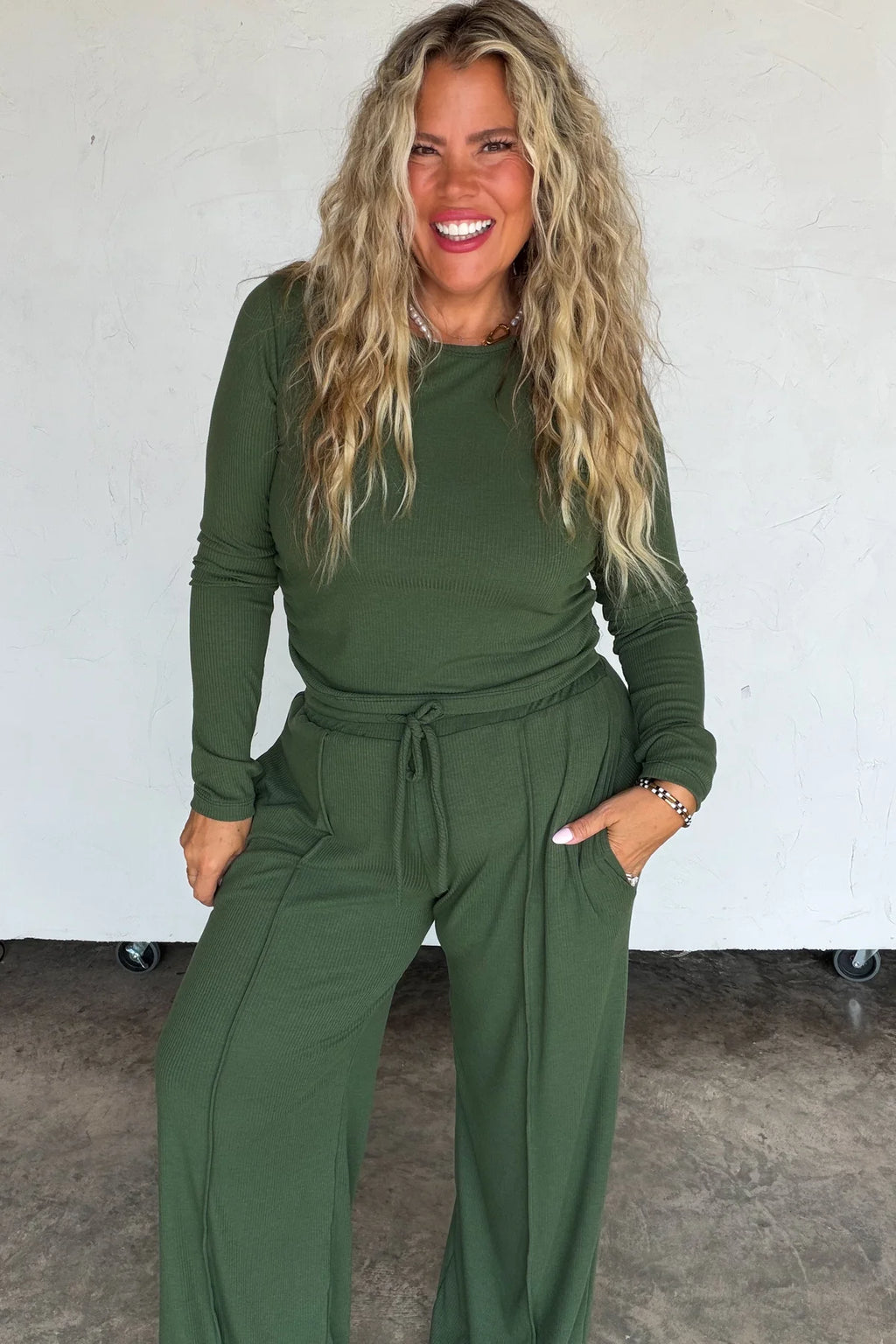 Happy Sunday Lounge Set- Olive