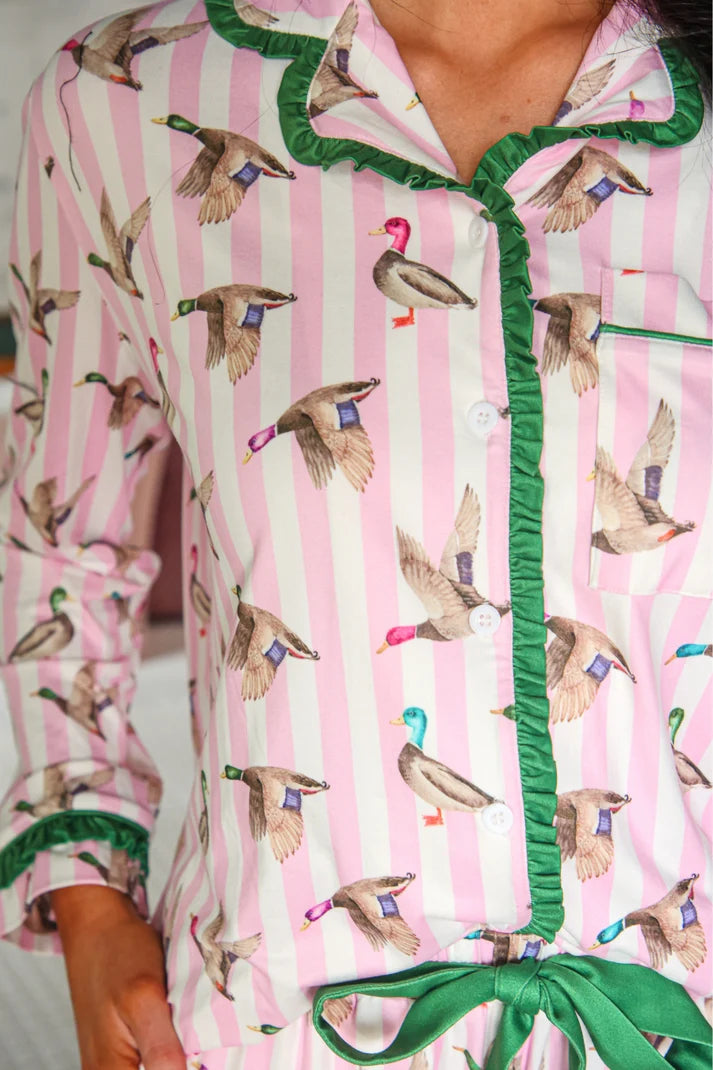 Lucky Duck Ruffle Pajama Set