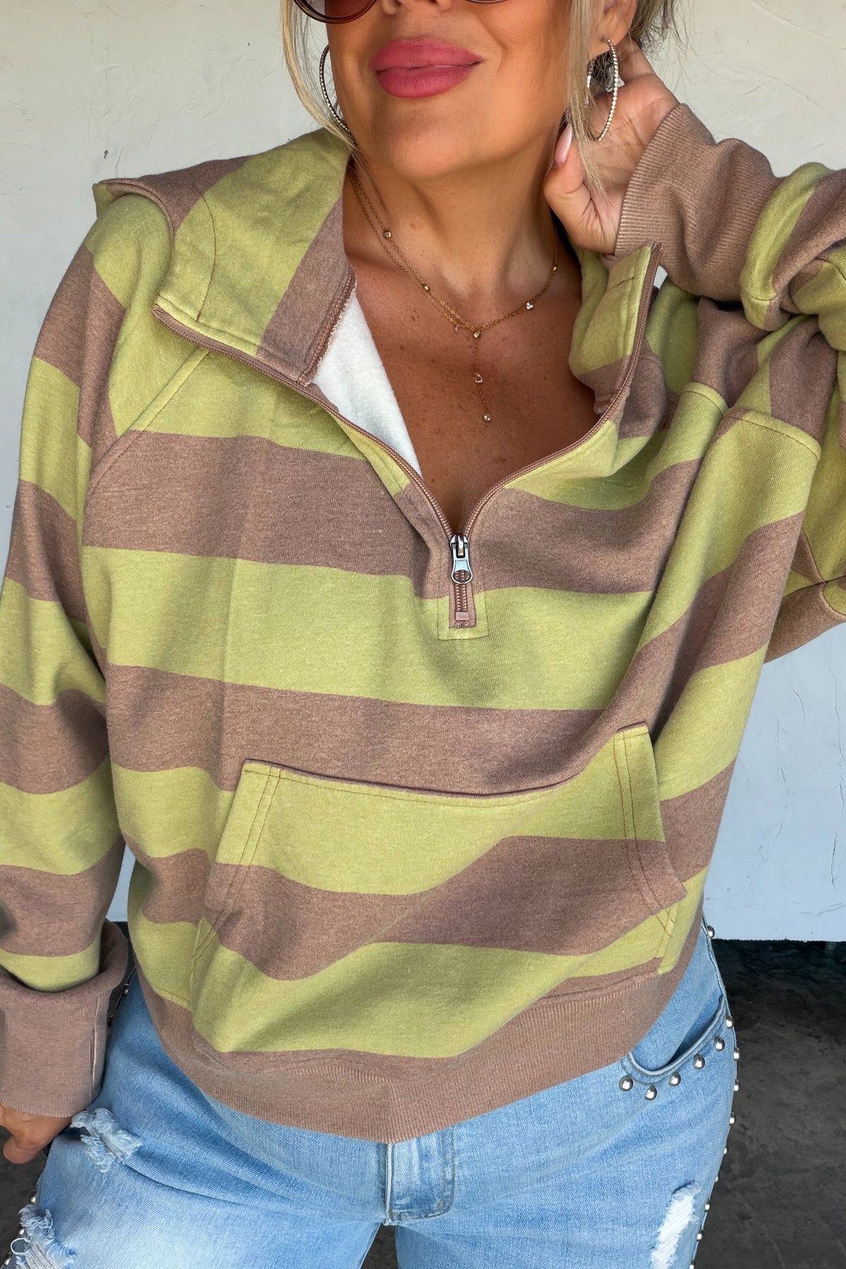 Easy Does It Pullover- Striped