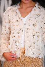 Feather and Shine Jacket- Cream