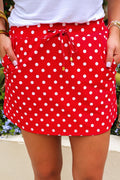 Red Polka Dot Everyday Skort