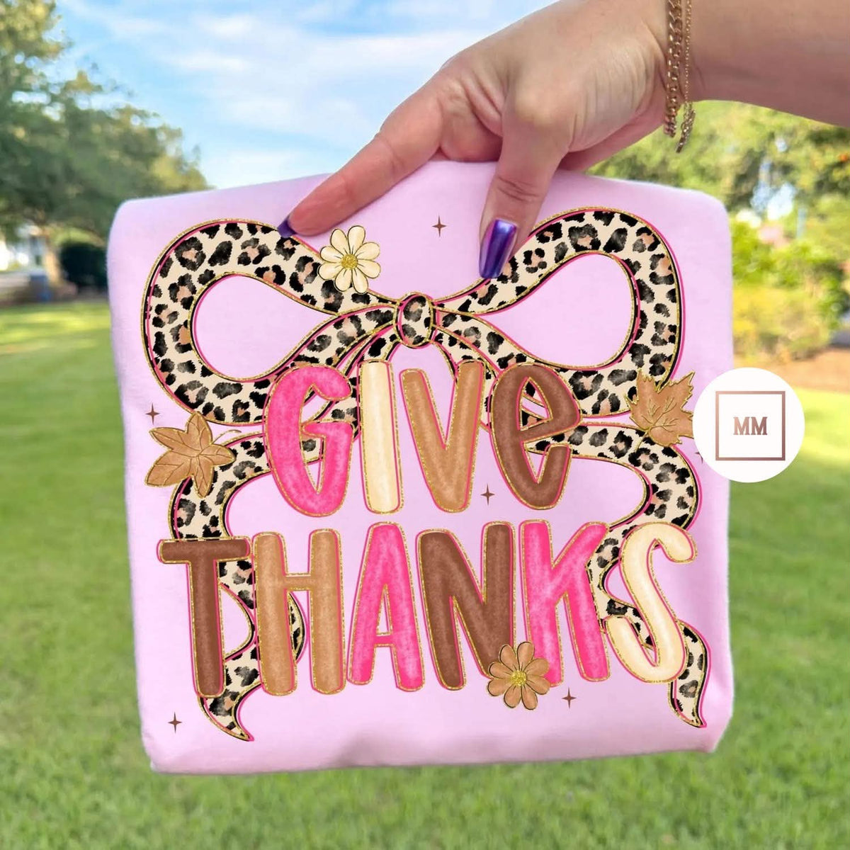 Colorful Give Thanks Tee