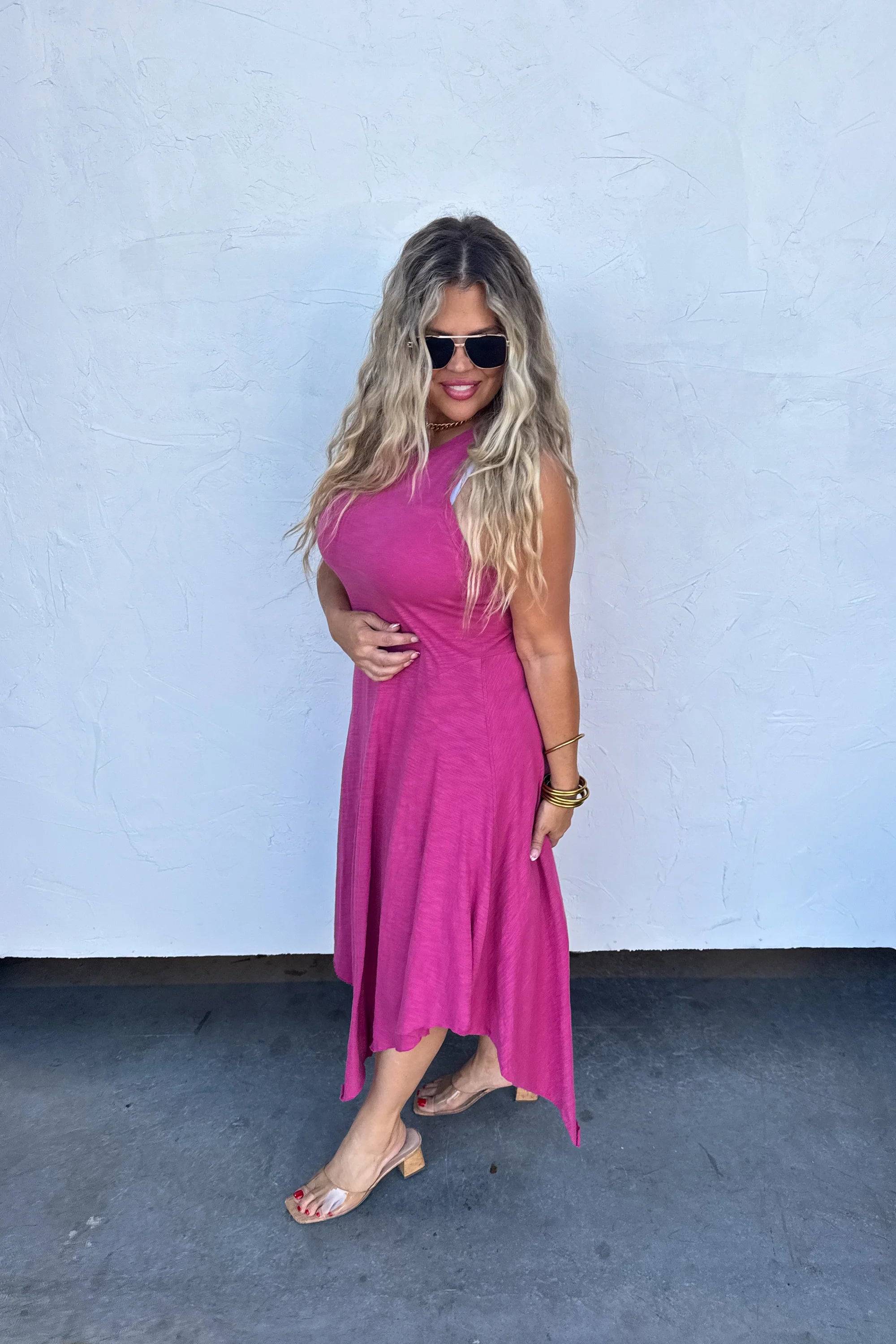The Cool & Collected Dress- Pink