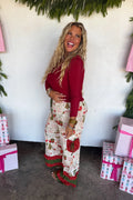 Vintage Christmas Bloomer Pants- Polka Dot Pocket